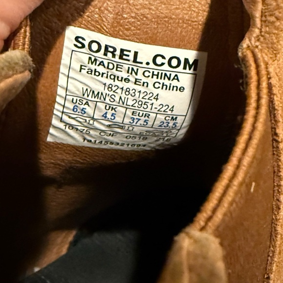 Sorel After Hours  Tan Wedge Ankle Boot leather suede camel brown 6.5 Chelsea - Picture 8 of 10